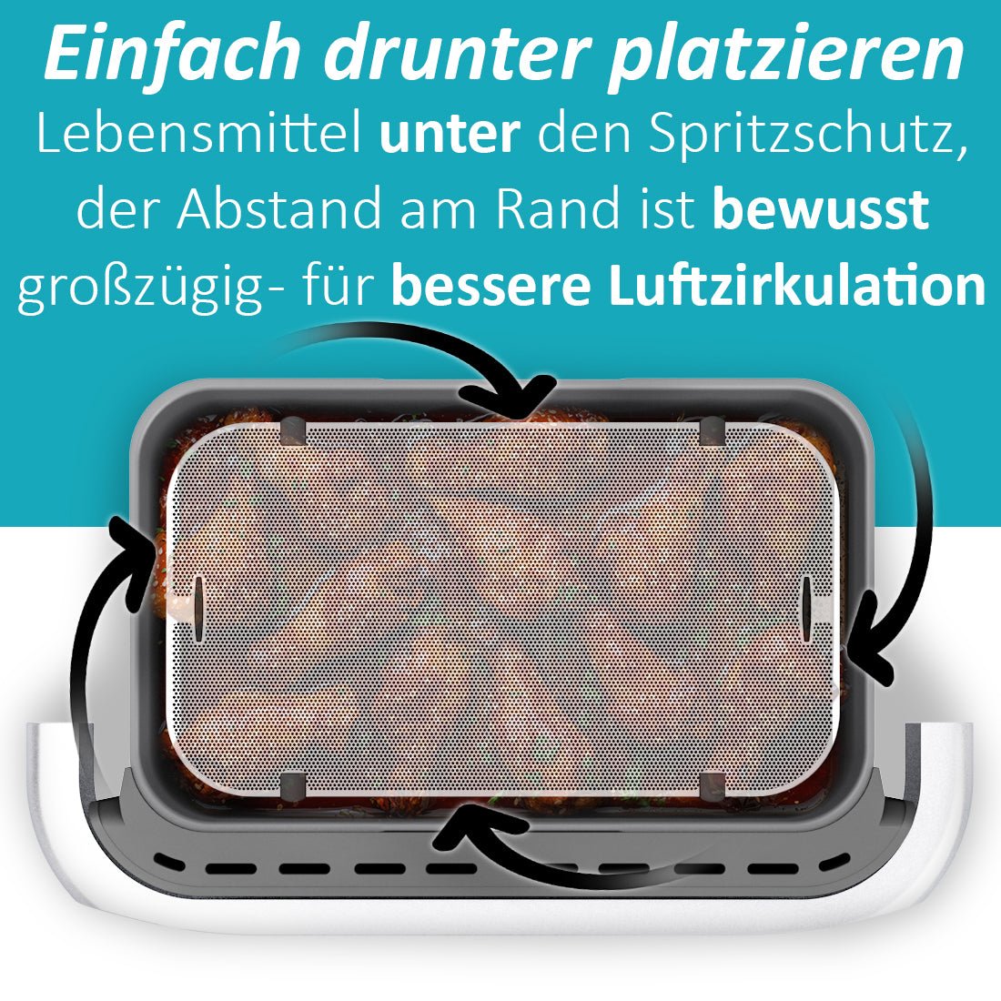 ZauberFry | Spritzschutz für Airfryer Cosori Dual Blaze, TwinFry, Ninja AF500EU - Wundermix GmbH