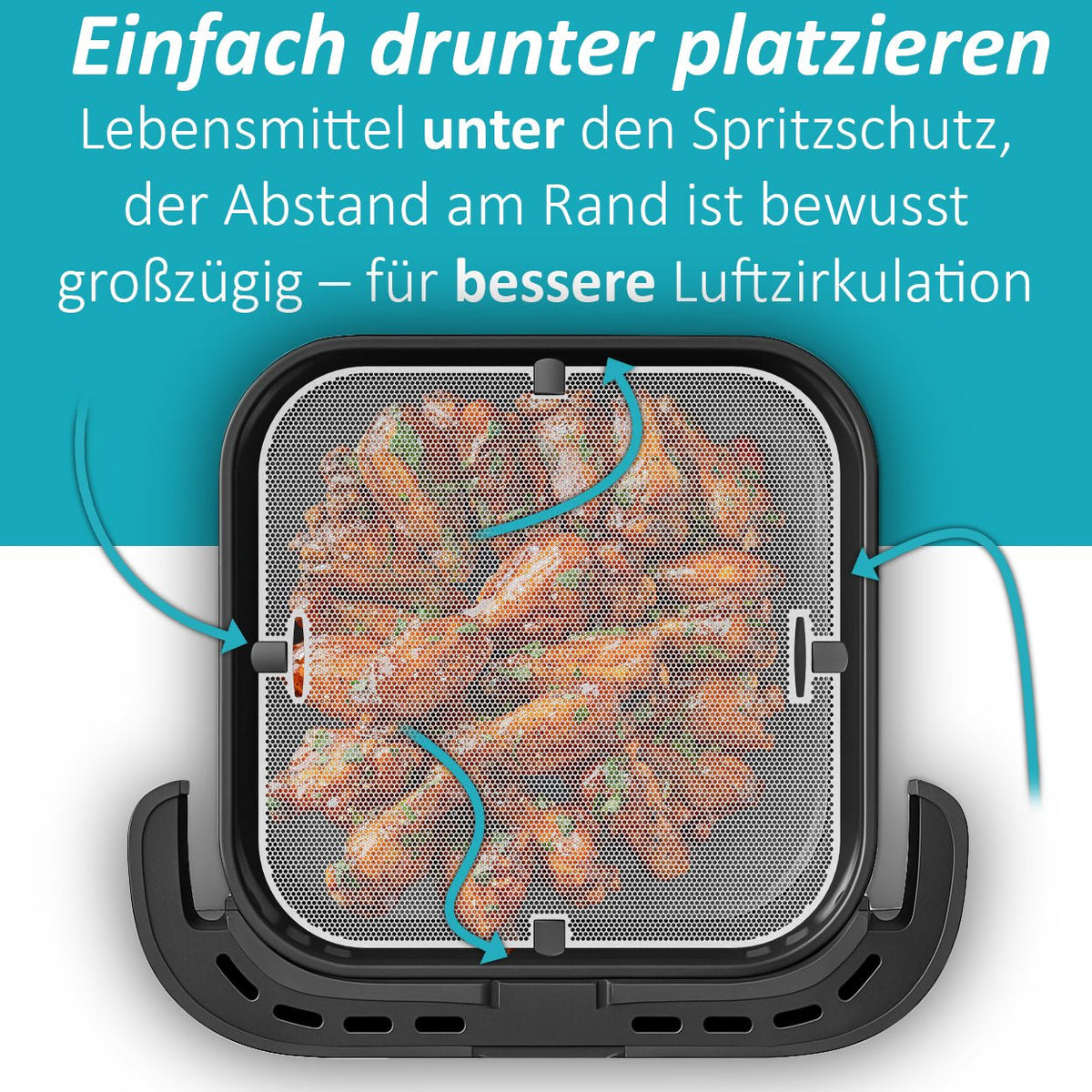 ZauberFry | Spritzschutz für Tefal Easy Fry XL Surface Airfryer - Wundermix GmbH