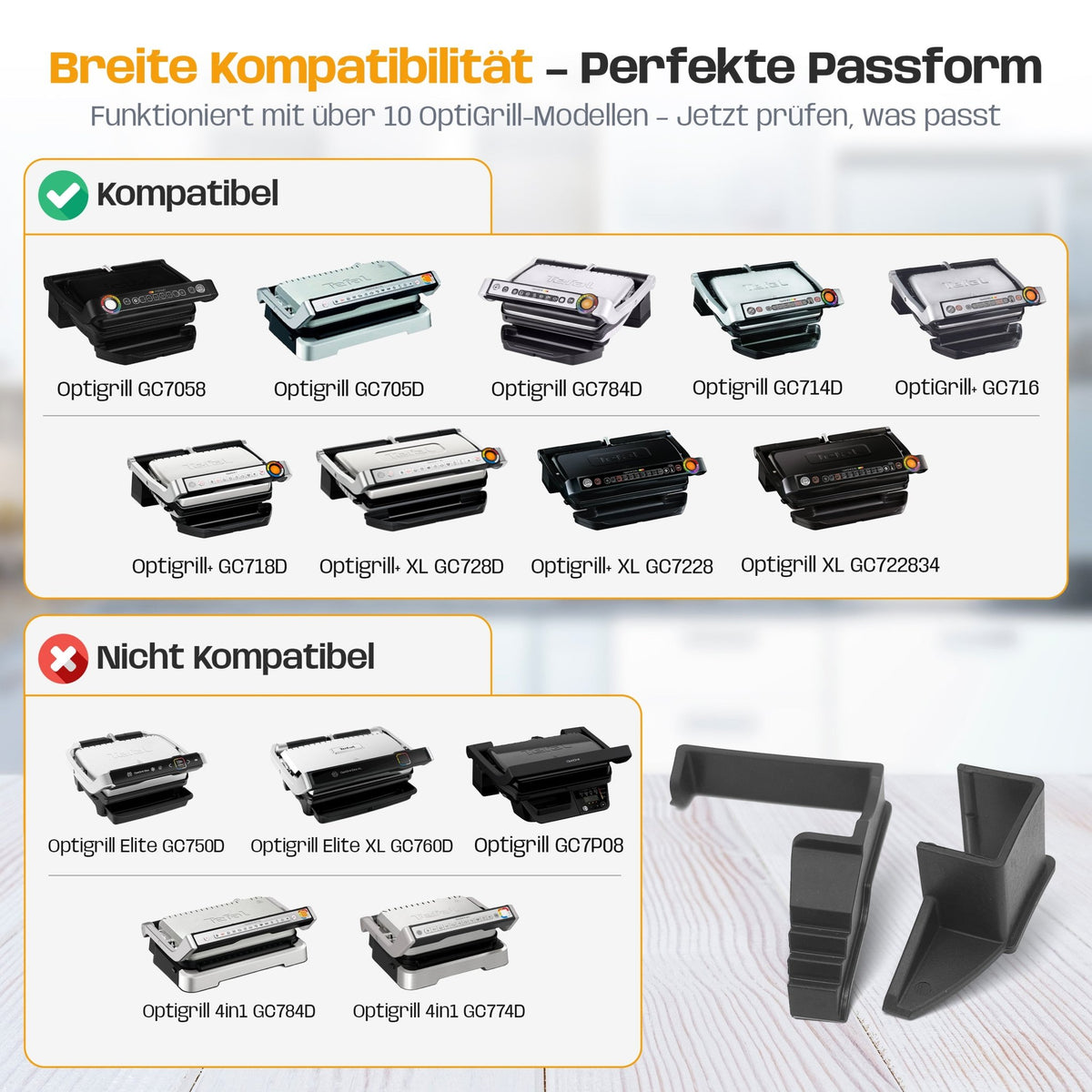 Abstandshalter Clip für Tefal Optigrill & OptiGrill XL - Wundermix GmbH
