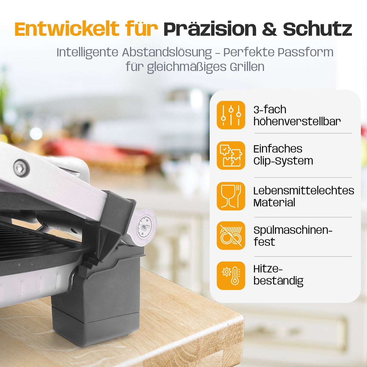 Abstandshalter Clip für Tefal Optigrill & OptiGrill XL - Wundermix GmbH