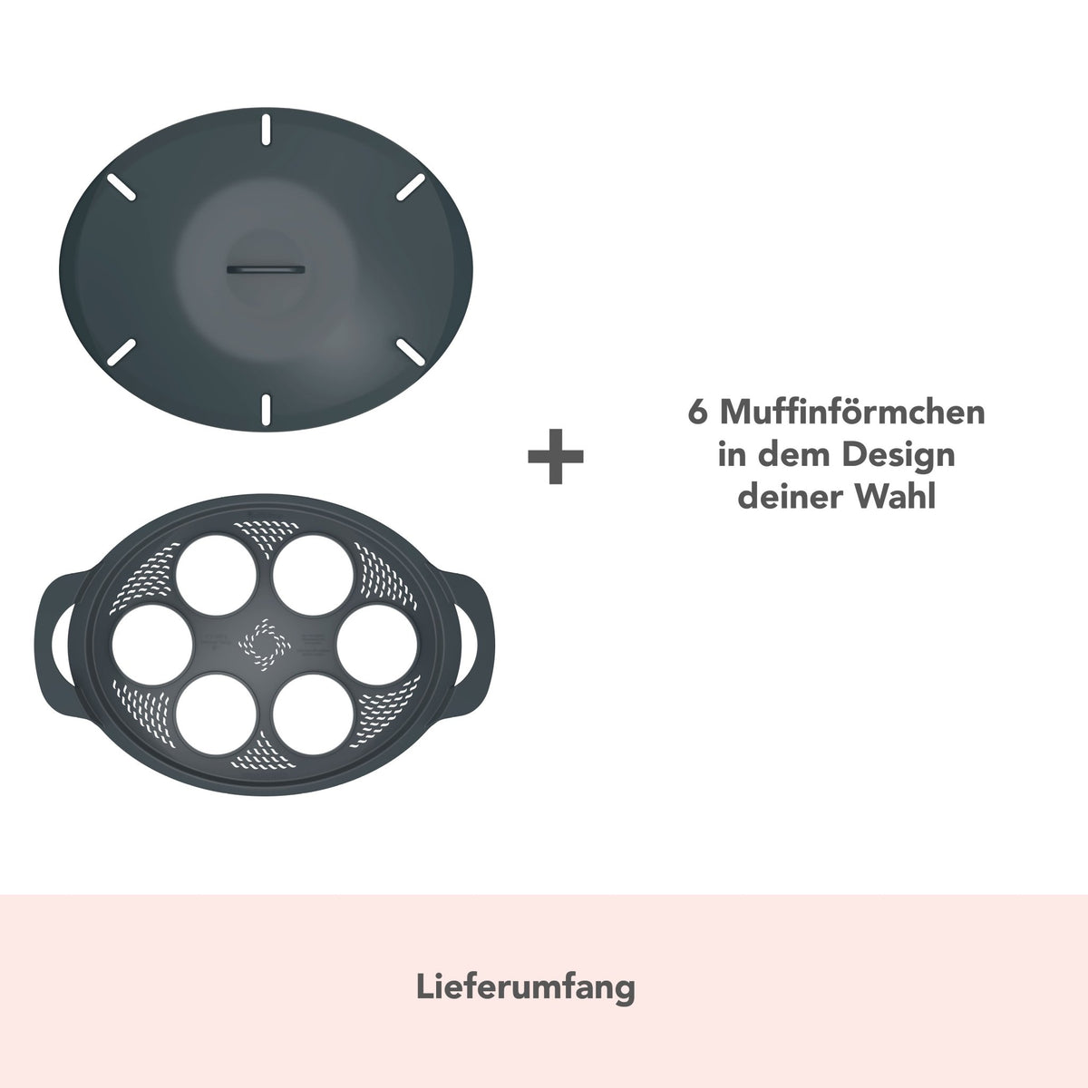 Muffinizer® | inkl. 6 Silikonförmchen | Backform für Thermomix TM6, TM5, TM31 - Wundermix GmbH
