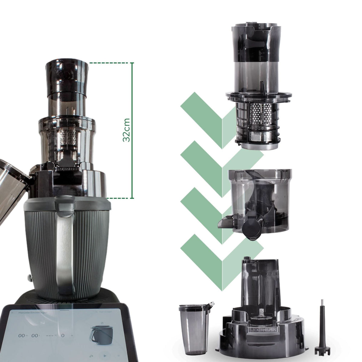 SaftPro | Slowjuicer / Entsafter inkl. Adapter für Thermomix TM7 - Wundermix GmbH