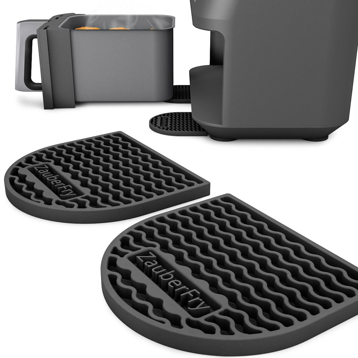 ZauberFry | Silikon Untersetzer für Ninja AF300EU, AF400EU, AF451EU, AF500DE und SL400EU (2er - Set) - Wundermix GmbH