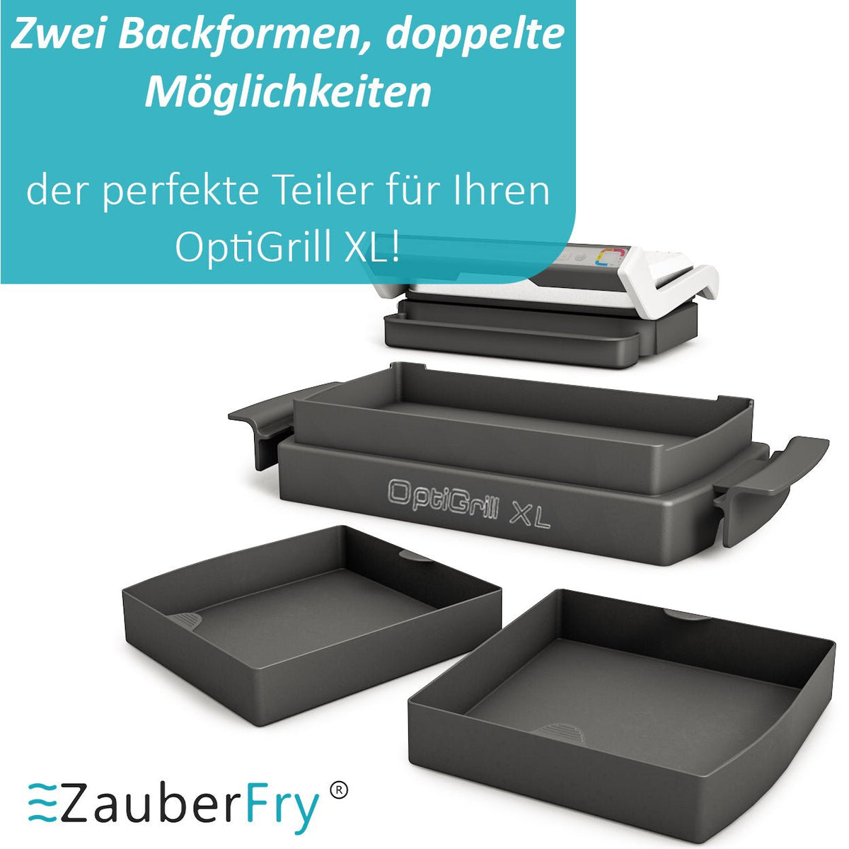 ZauberFry | Backschalenteiler kompatibel mit Tefal OptiGrill XL, Elite, Plus - Wundermix GmbH