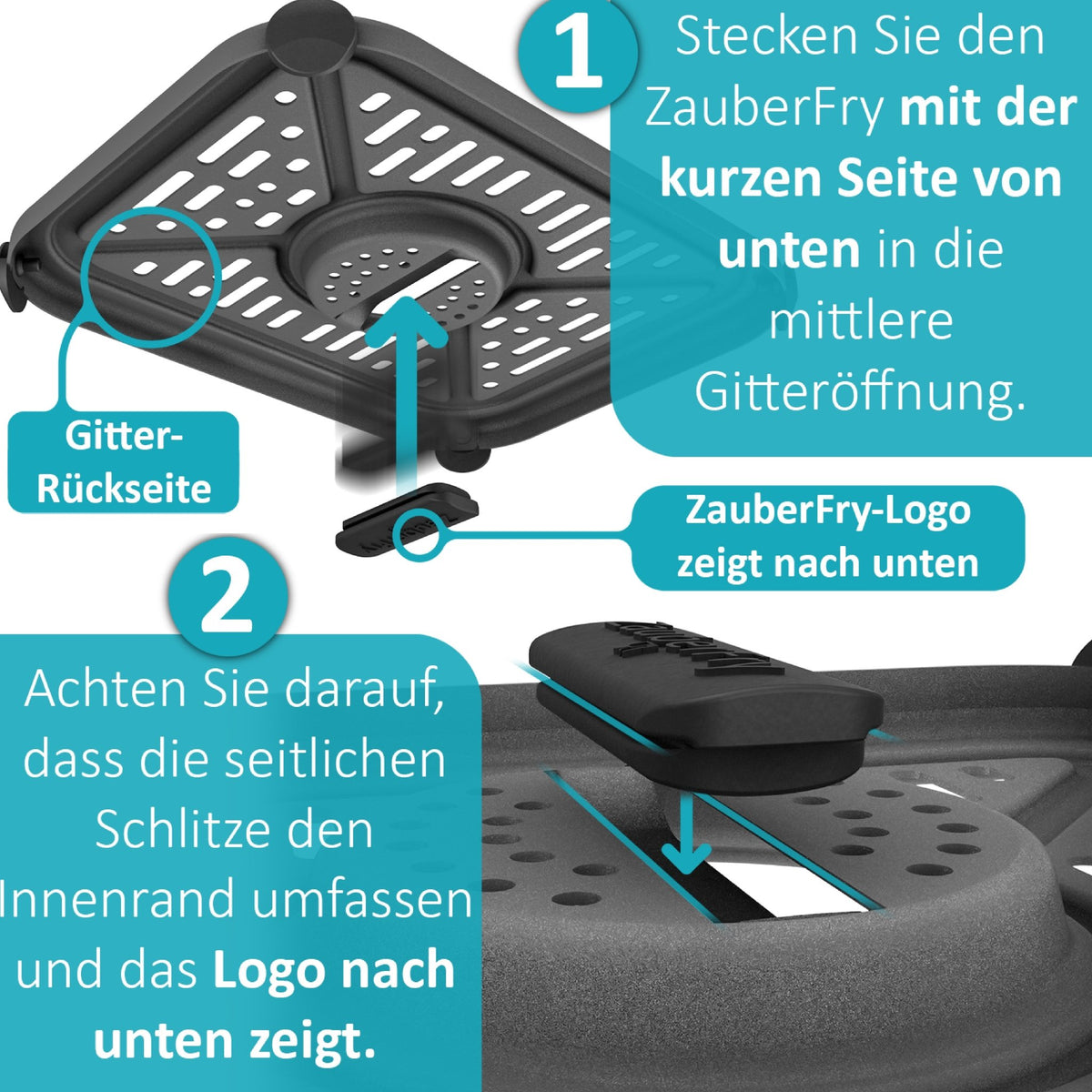 ZauberFry - Gitterstöpsel kompatibel mit Ninja Airfryer (2er - Set) - Wundermix GmbH