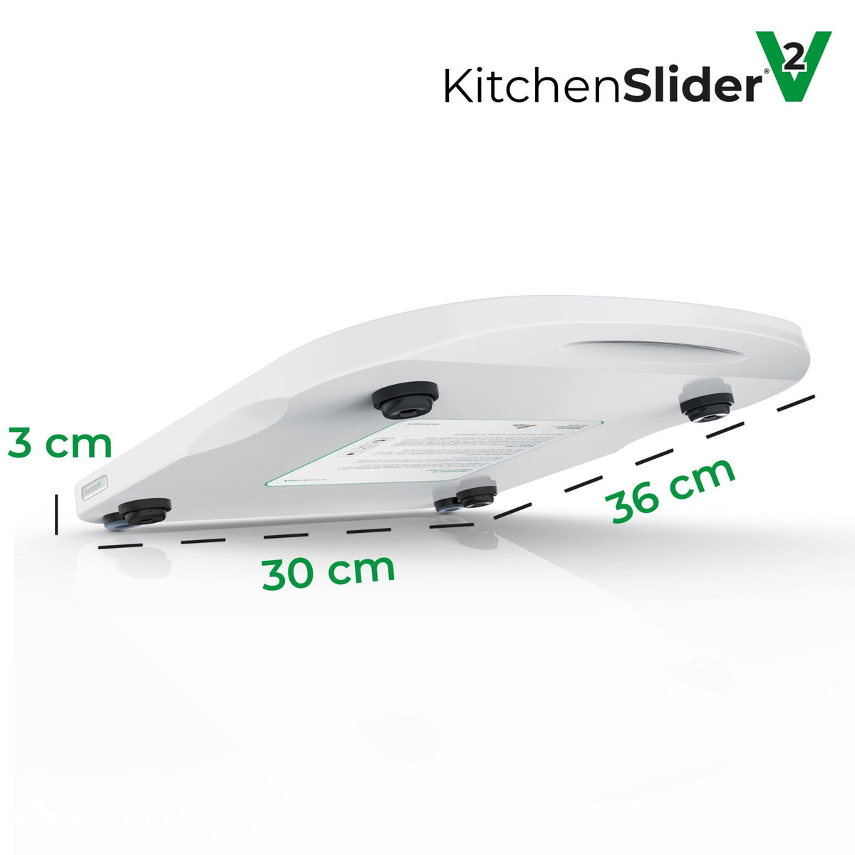 KitchenSlider® H | V2 Plus | Holz - Gleitbrett für Thermomix TM6, TM5 - Wundermix GmbH