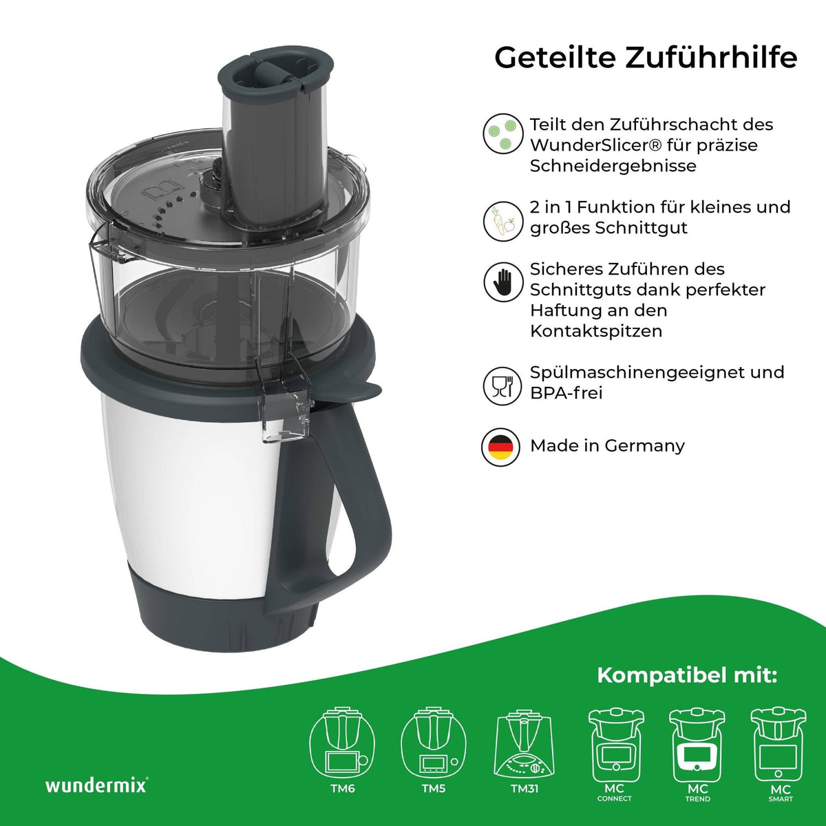 [B - Ware] [Ersatzteil] Geteilte Zuführhilfe für WunderSlicer - Wundermix GmbH