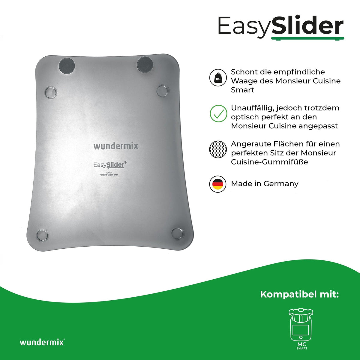 [B - Ware] EasySlider® | Gleitbrett aus Acrylglas für Monsieur Cuisine - Wundermix GmbH