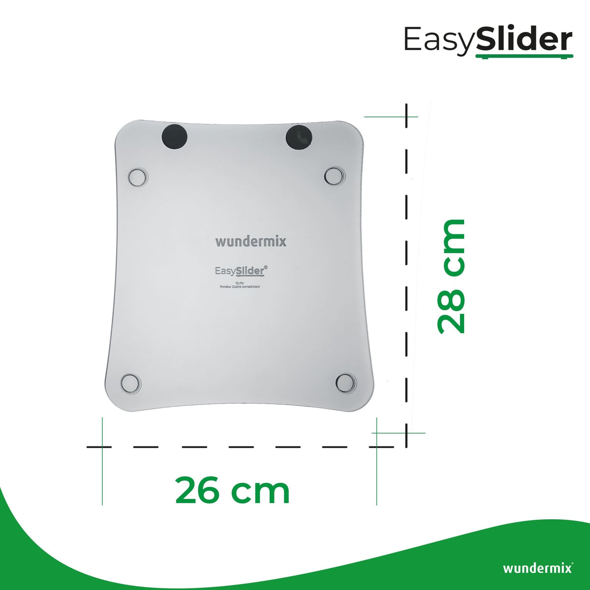 EasySlider® | Gleitbrett aus Acrylglas für Monsieur Cuisine - Wundermix GmbH