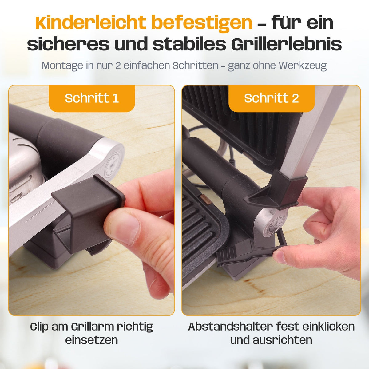 Abstandshalter Clip für Tefal Optigrill & OptiGrill XL - Wundermix GmbH