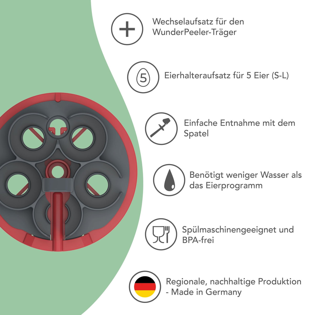 [B - Ware] EggPro® (mit Träger) | Eierhalter für Monsieur Cuisine - Wundermix GmbH