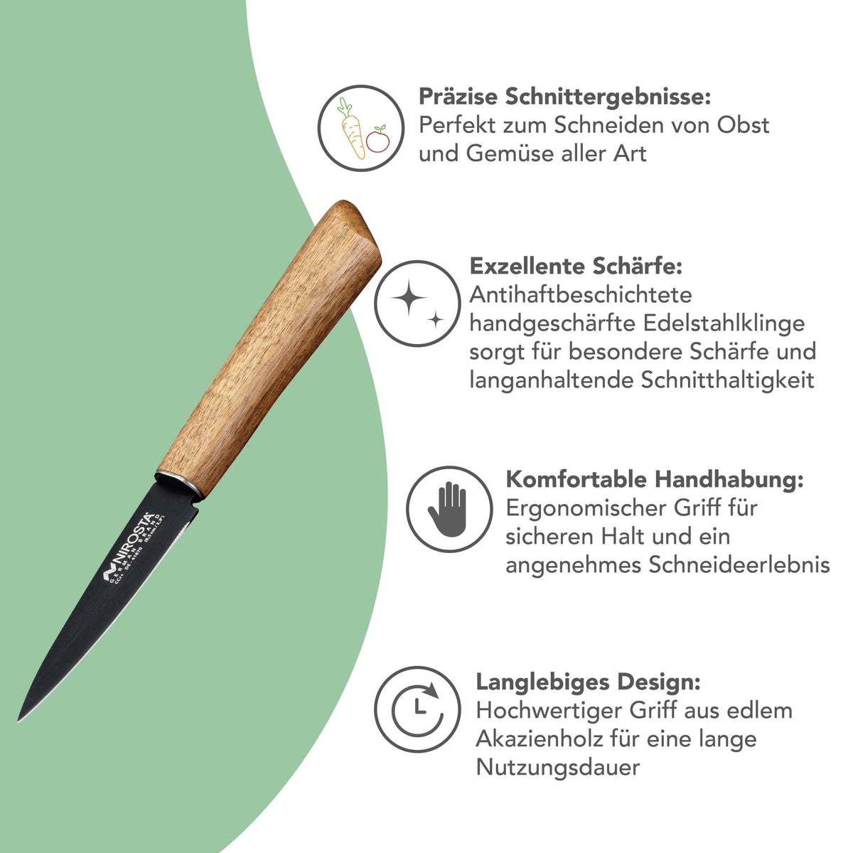 Gemüsemesser | 9 cm Klinge - Wundermix GmbH