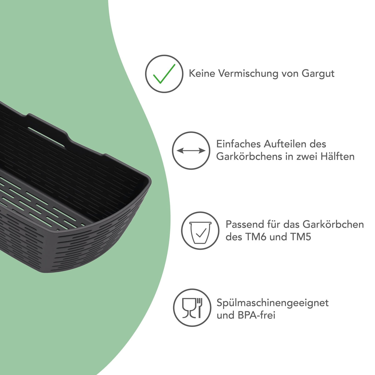 GarBuddy® | Einsatz für Garkorb des Thermomix TM7, TM6, TM5, TM31 - Wundermix GmbH