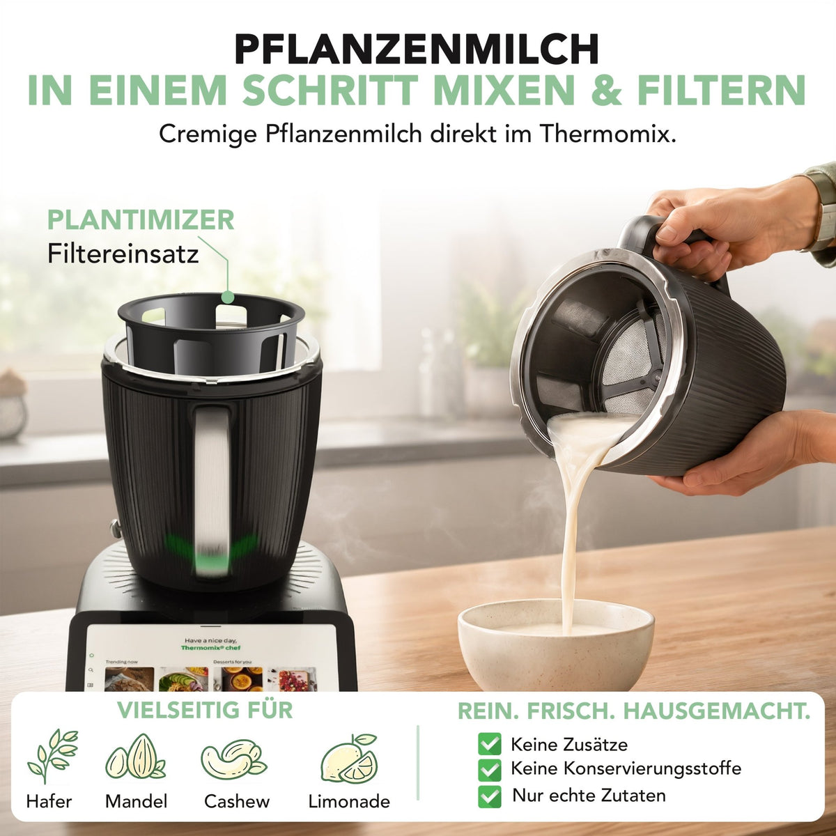 Plantimizer | Pflanzenmilch-Filter für Thermomix TM7, TM6 & TM5 - Wundermix GmbH