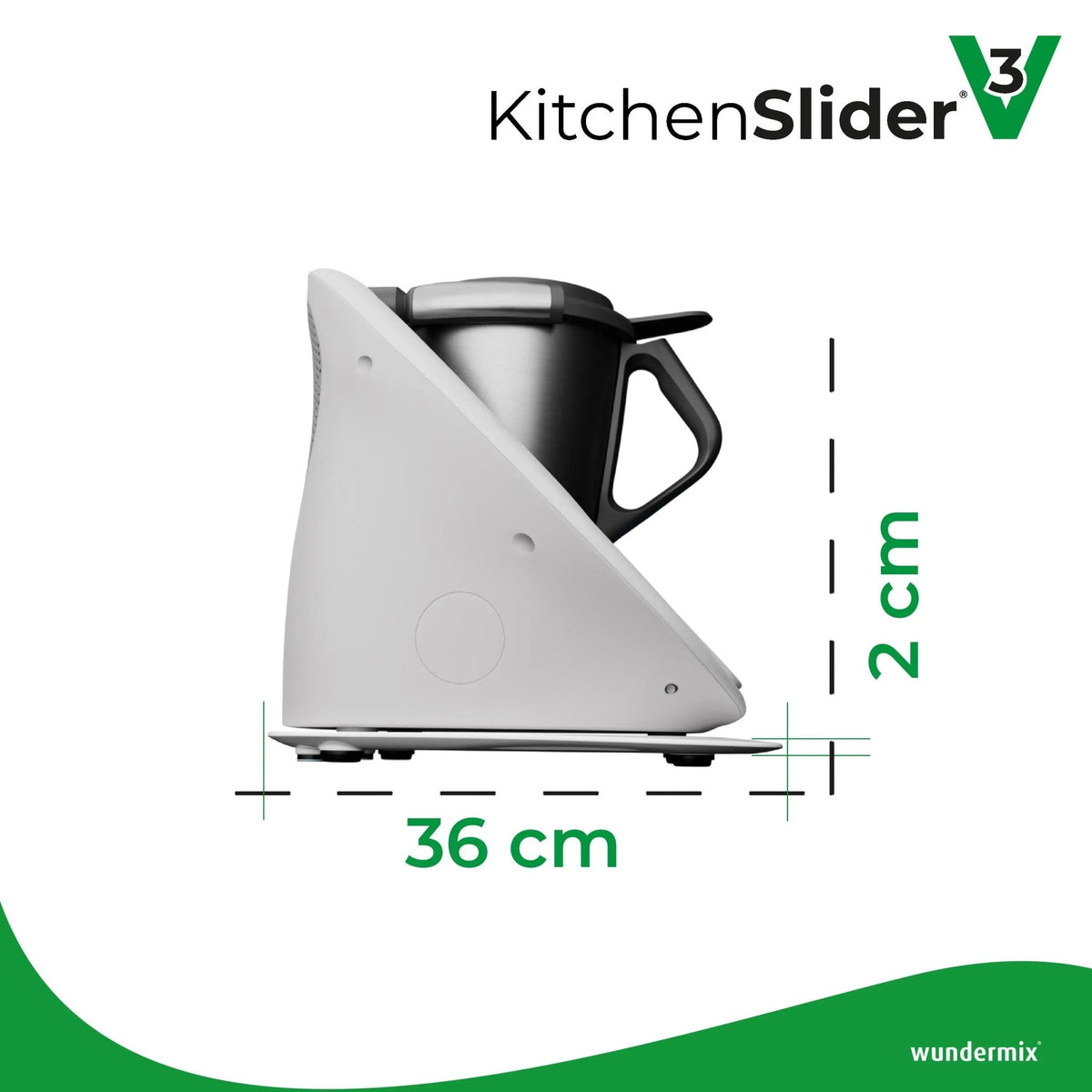KitchenSlider® M | V3 | Premium - Gleitbrett für Thermomix TM6, TM5 - Wundermix GmbH