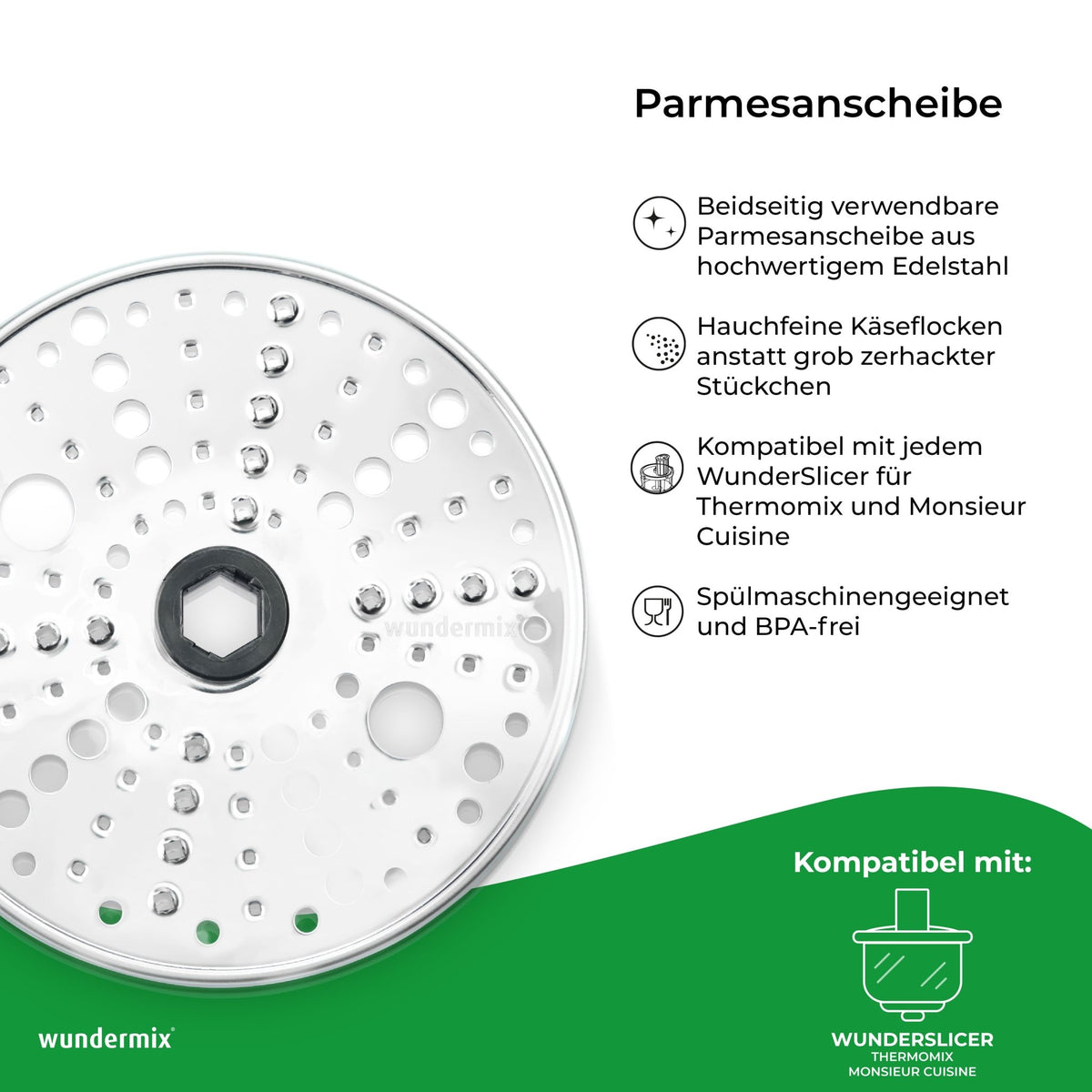 Parmesanscheibe für WunderSlicer Gemüseschneider - Wundermix GmbH