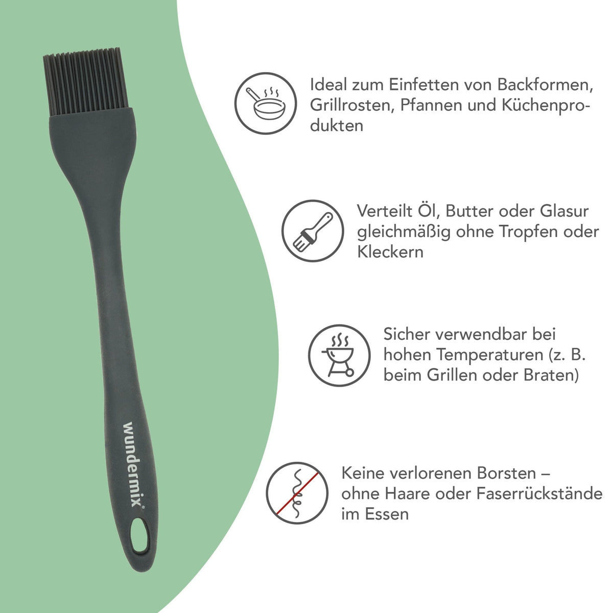 Silikonpinsel für Backformen, Grill & Küchenzubehör - Wundermix GmbH