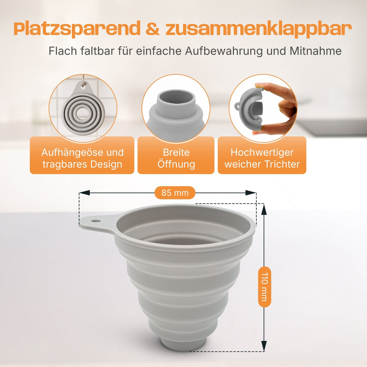 Silikon - Trichter für Monsieur Cuisine Smart, Connect, Trend & Compact - Wundermix GmbH