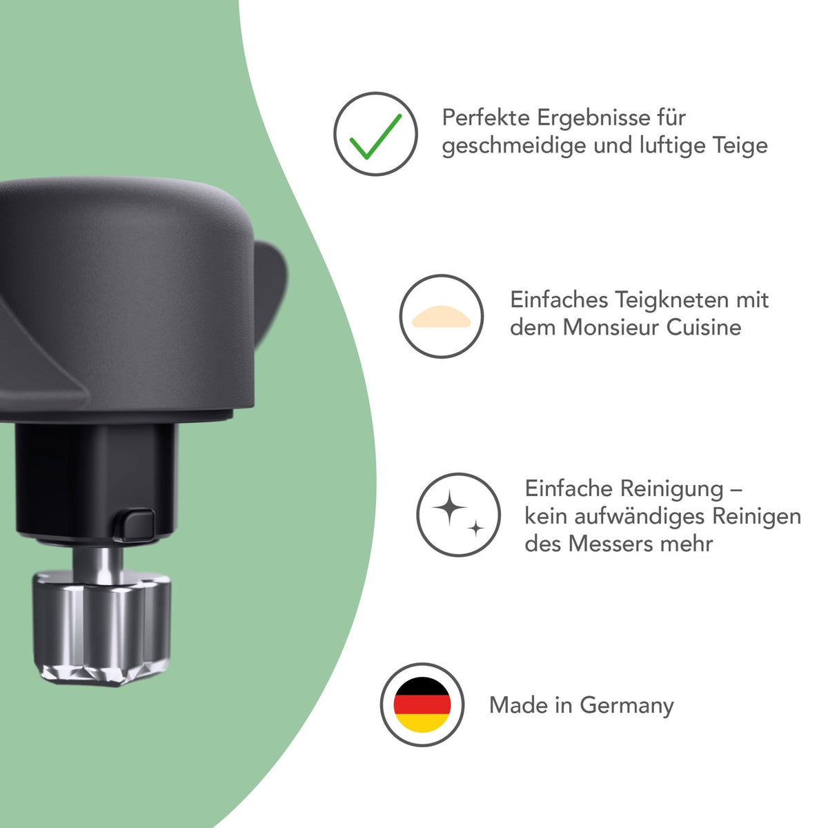 TeigMeister | Kneteinsatz für Monsieur Cuisine Connect, Trend, Smart & Compact - Wundermix GmbH