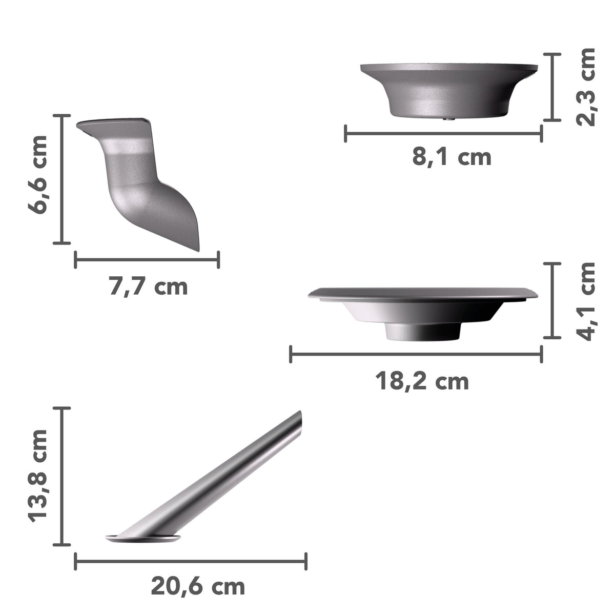 Trichtix® | Multifunktionstrichter 4er - Set für TM6, TM5 - Wundermix GmbH