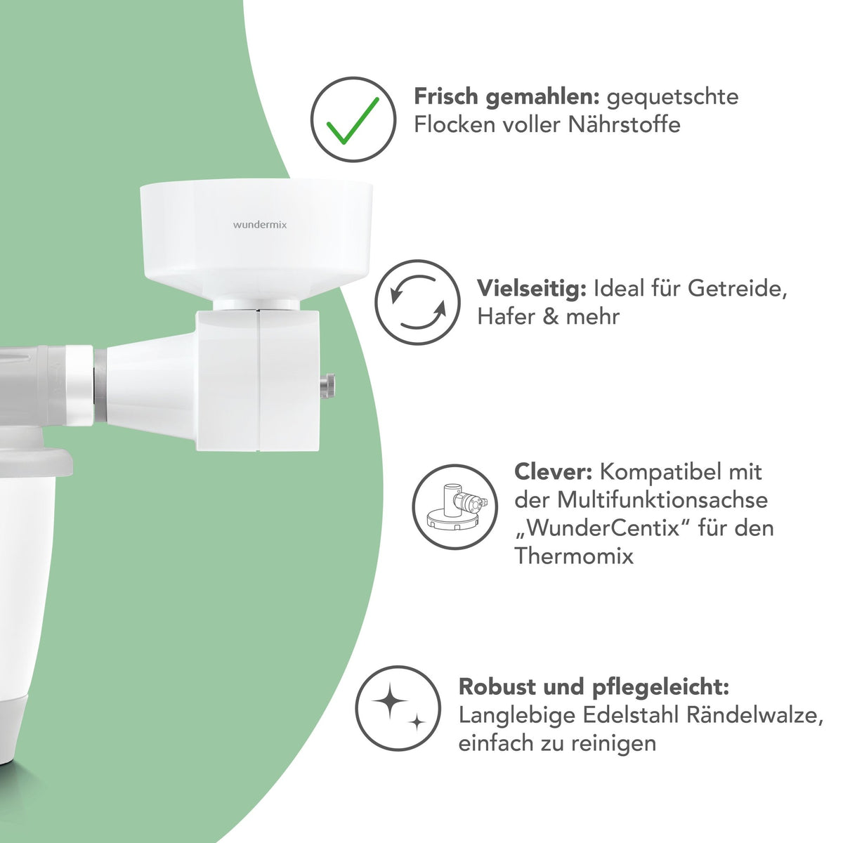 [B - Ware] Flockenquetsche für WunderCentix® - Wundermix GmbH
