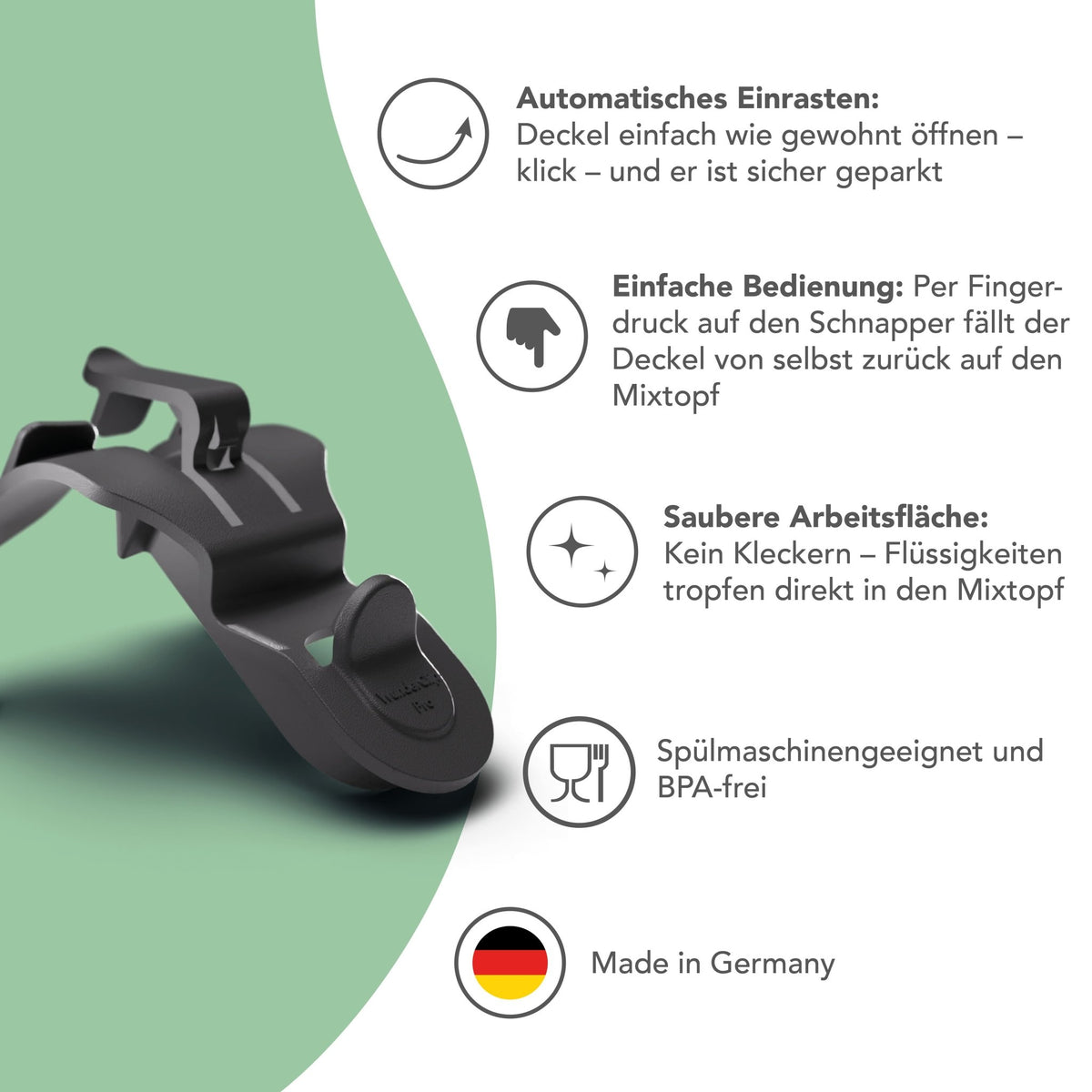 WunderClip® Pro | Deckelhalter für Thermomix TM6, TM5 - Wundermix GmbH