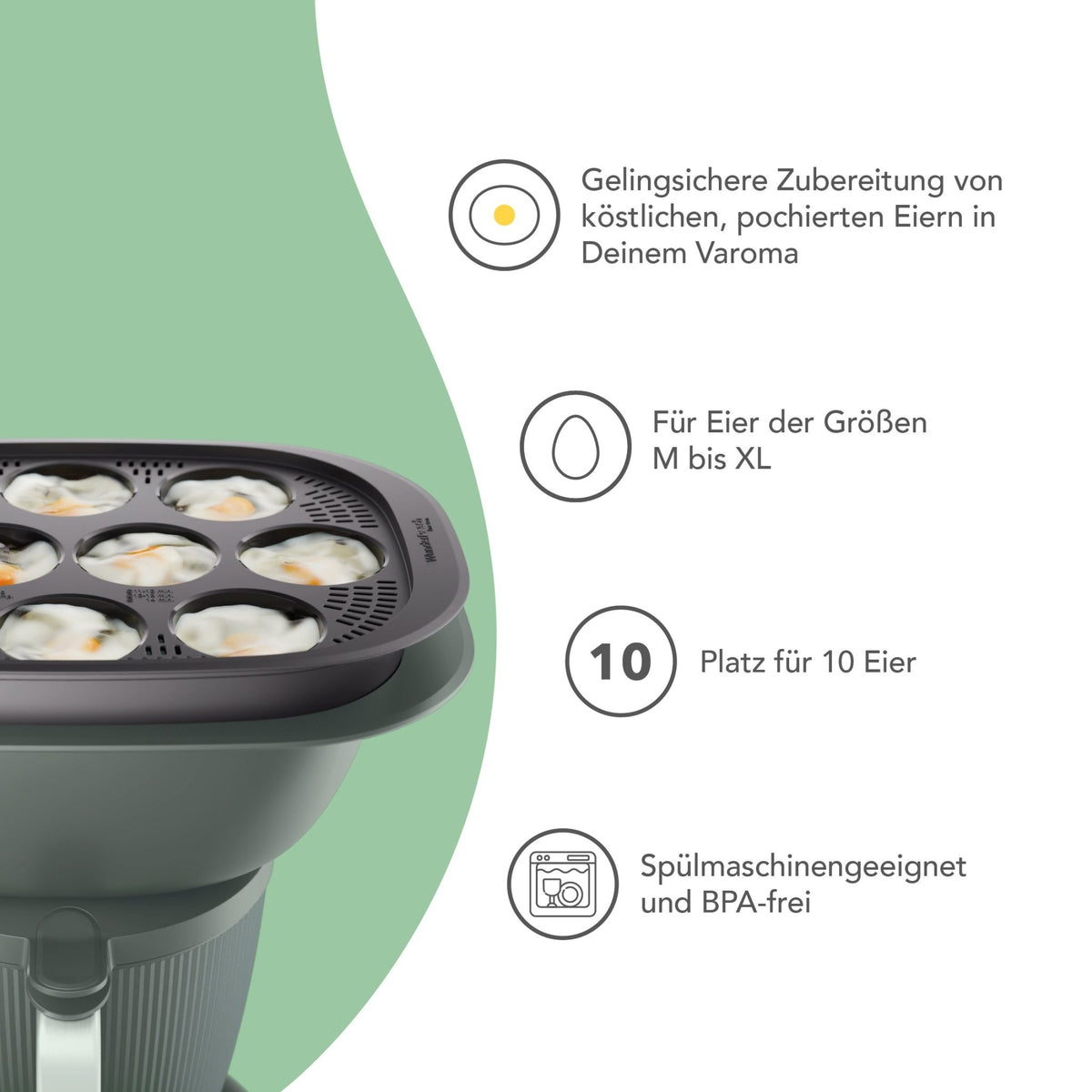 WunderPoach® for ten | Eierpochiereinsatz für TM7 - Wundermix GmbH