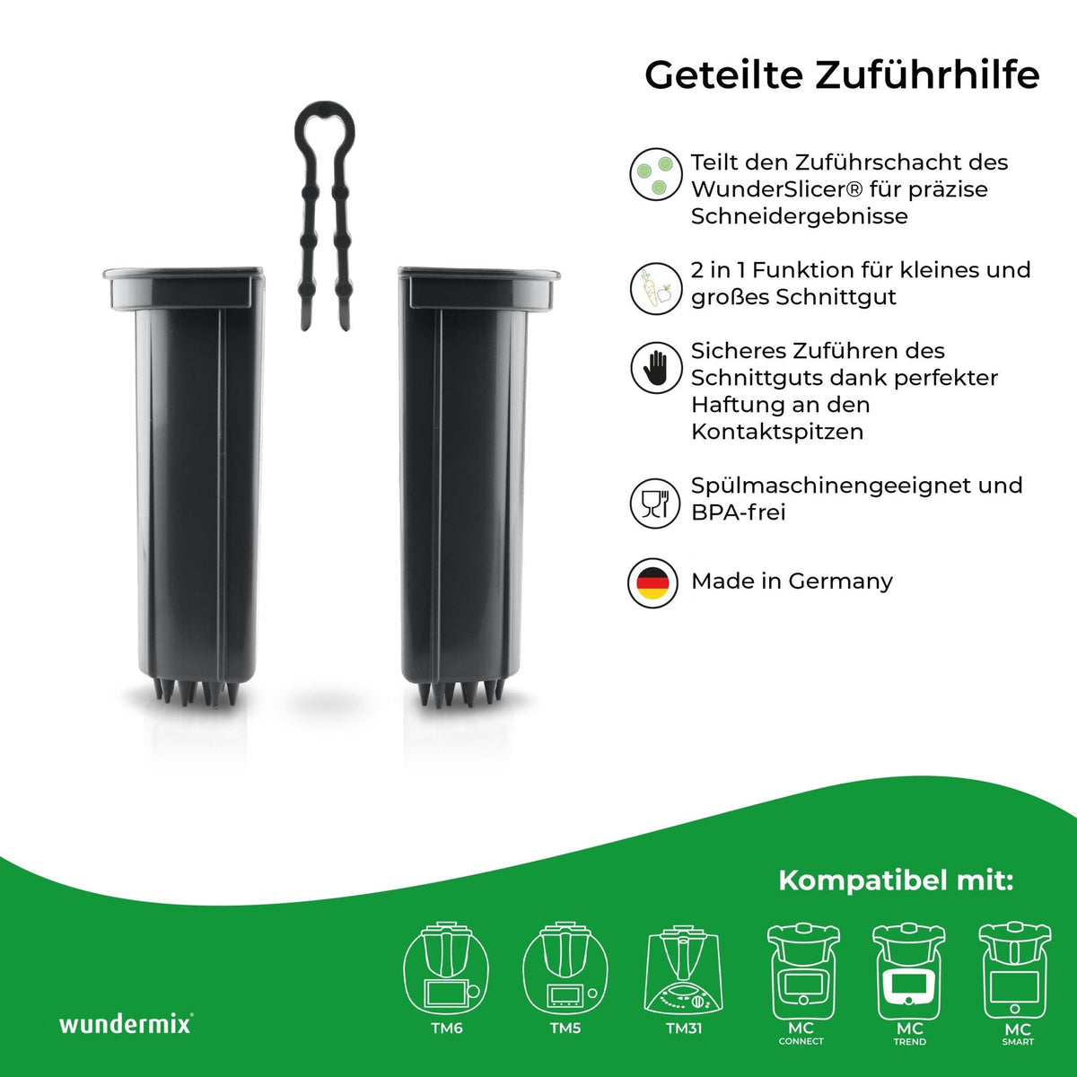 [Ersatzteil] Geteilte Zuführhilfe für WunderSlicer - Wundermix GmbH