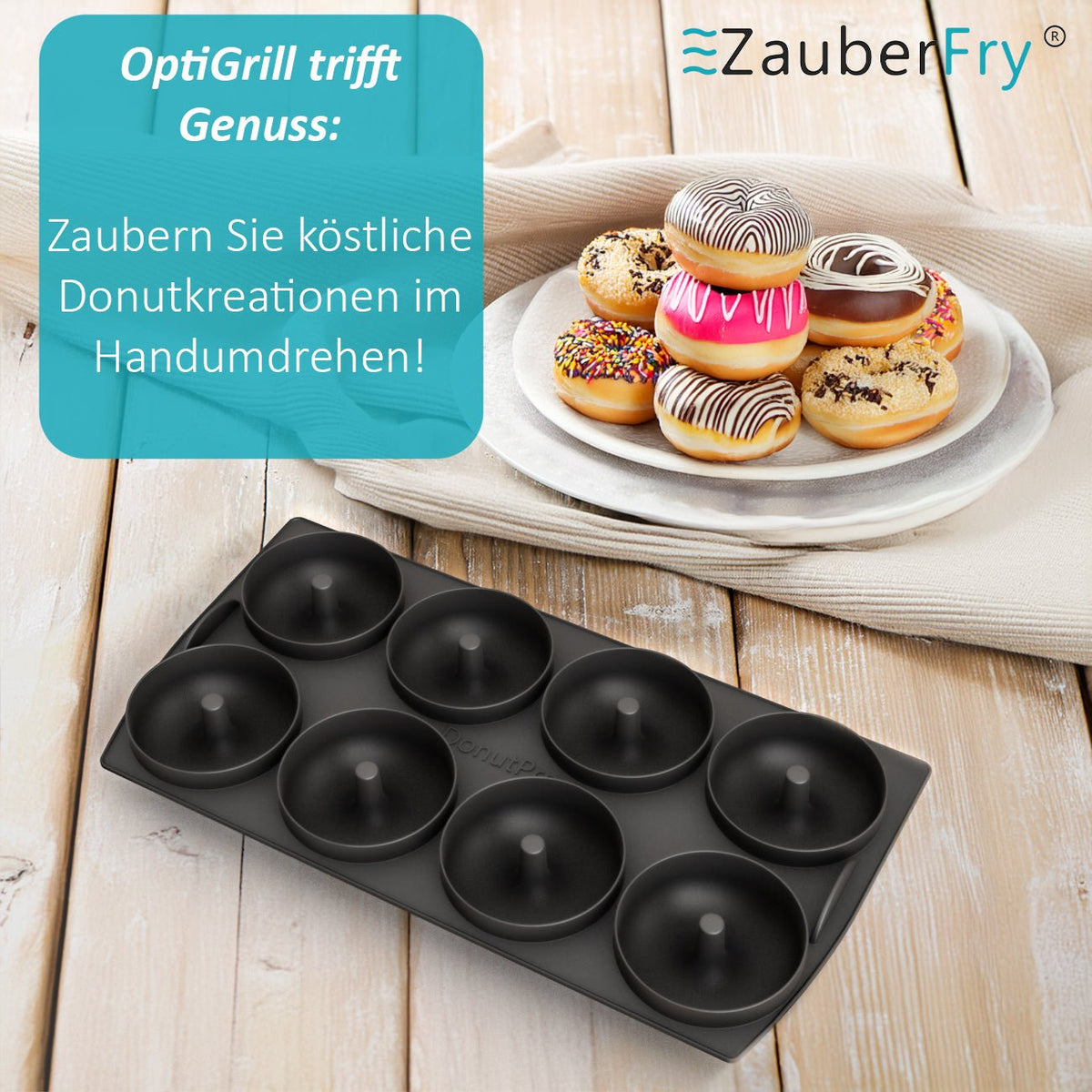 ZauberFry - Donuteinsatz für Tefal OptiGrill XL - Wundermix GmbH