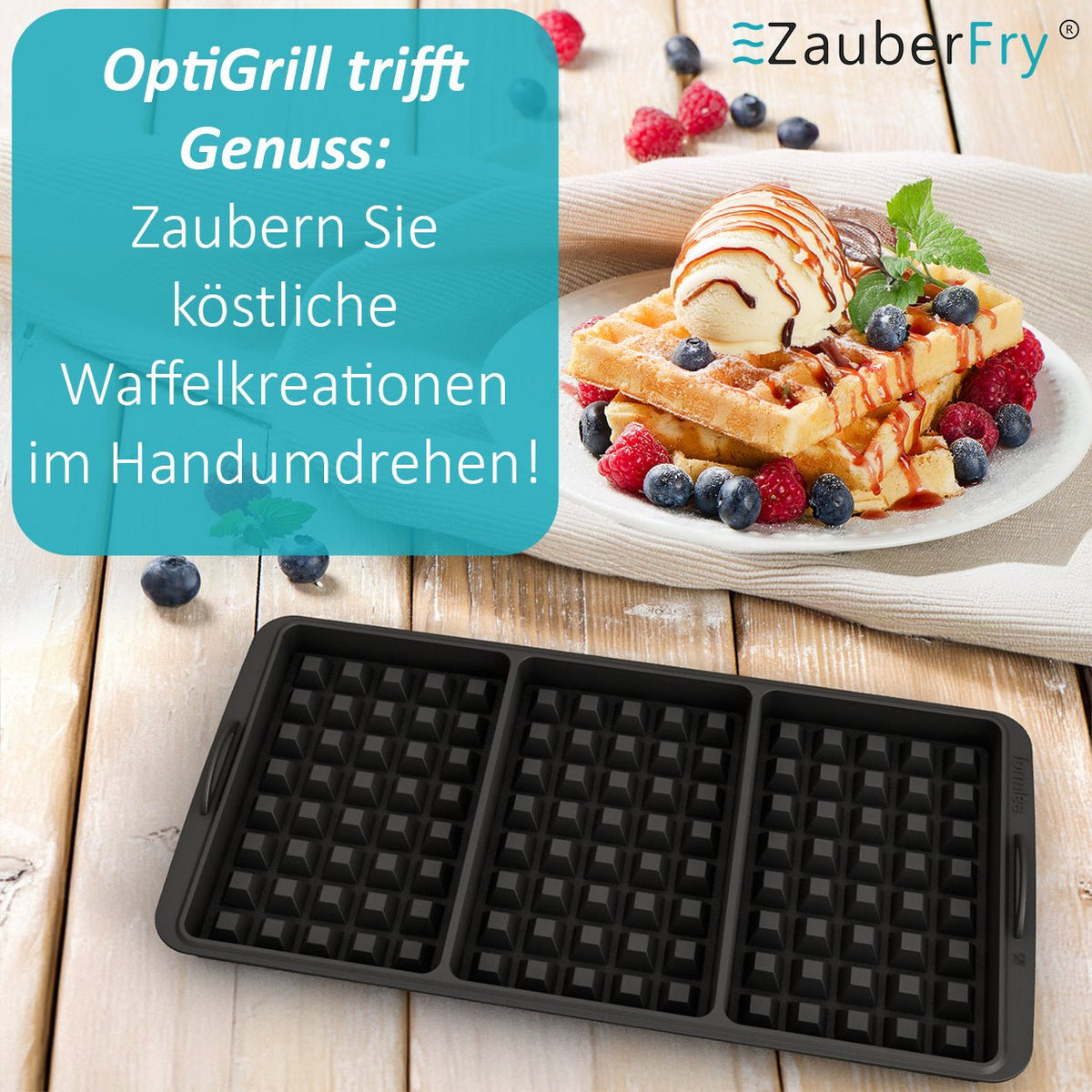 ZauberFry - Waffeleinsatz für OptiGrill XL - Wundermix GmbH